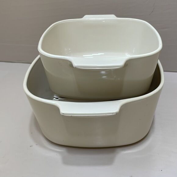 TWO CORNING WARE BAKING DISHES IN FOREVER YOURS HEARTS PATTERN - Picture 3 of 10